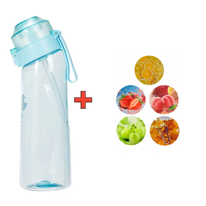 Sports Water Bottle with Straw & Flavor Pods