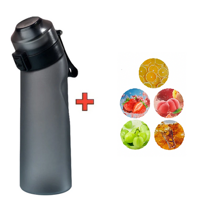 Sports Water Bottle with Straw & Flavor Pods