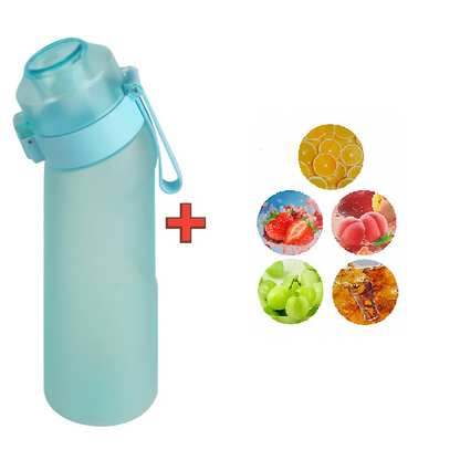 Sports Water Bottle with Straw & Flavor Pods