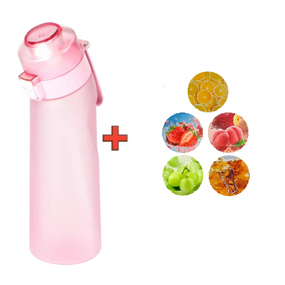 Sports Water Bottle with Straw & Flavor Pods