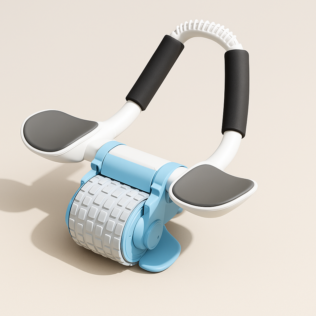 Auto-Return Ab Wheel with Elbow & Knee Support