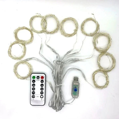 Curtain LED String Lights with Remote – 3/4/6m Fairy Garland