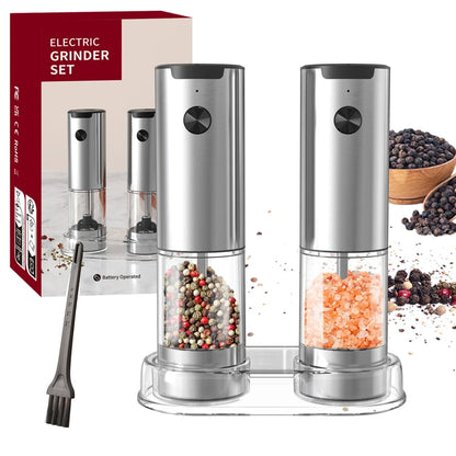 Smart Electric Salt and Pepper Grinder Set (2 pcs)