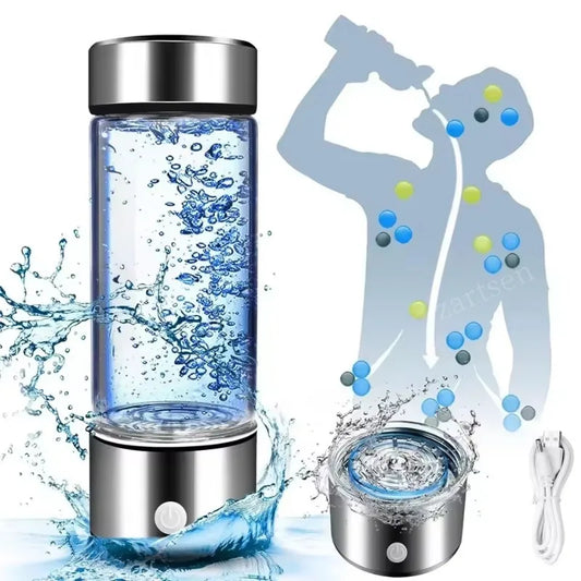 Portable Hydrogen Water Bottle with USB Generator