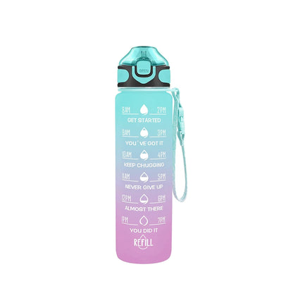 Motivational Drinking Water Bottle 1L with Time Marker