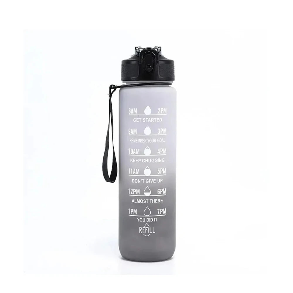 Motivational Drinking Water Bottle 1L with Time Marker