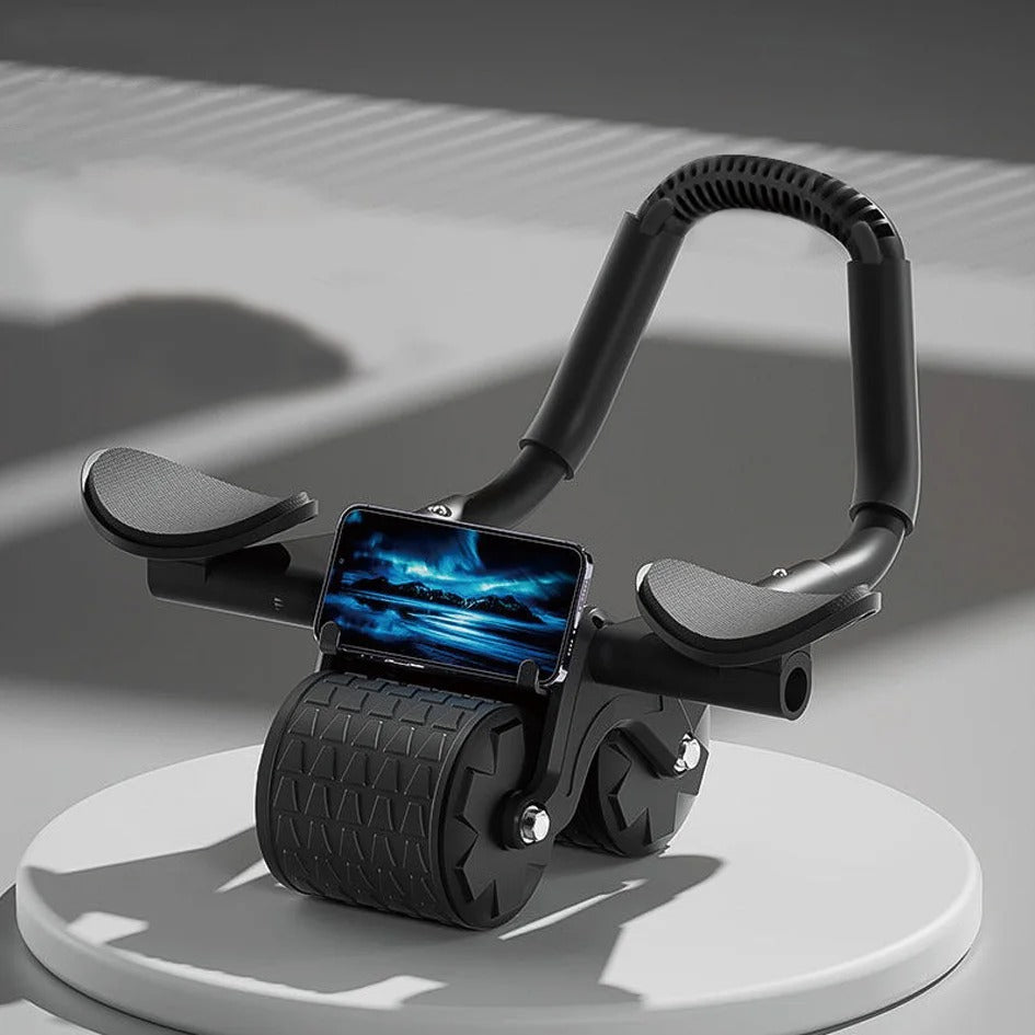 Auto-Return Ab Wheel with Elbow & Knee Support