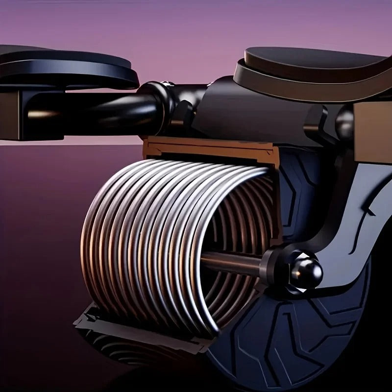 Auto-Return Ab Wheel with Elbow & Knee Support